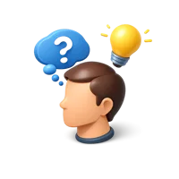 Thinking 3D icon