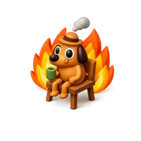 This Is Fine 3D icon