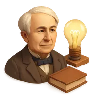 Thomas Edison 3D icon