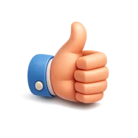 Blue Thumbs Up 3D icon
