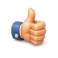 Orange Thumbs Up 3D icon