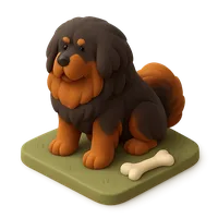 Tibetan Mastiff 3D icon