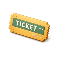 Brown Ticket 3D icon