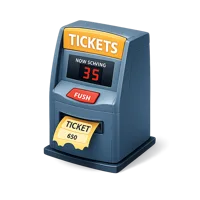 Blue Ticket Dispenser 3D icon