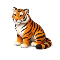 Orange Tiger 3D icon