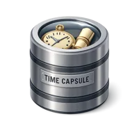 Blue Time Capsule 3D icon