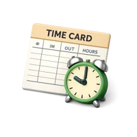 Amber Time Card 3D icon