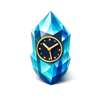 Blue Time Crystal 3D icon