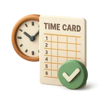 Time Card 3D icon