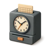 Time Punch Clock 3D icon