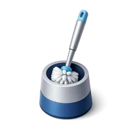 Blue Toilet Brush 3D icon