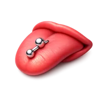 Tongue Piercing 3D icon