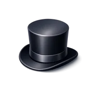 Blue Top Hat 3D icon