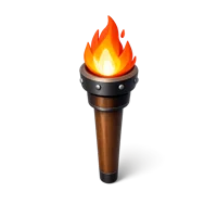 Orange Torch 3D icon