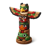 Red Totem Pole 3D icon