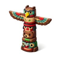 Brown Totem Pole 3D icon