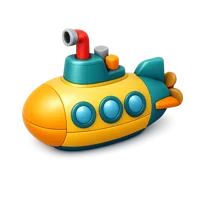Toy Submarine 3D icon