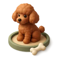 Toy Poodle 3D icon