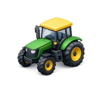Green Tractor 3D icon