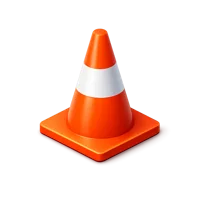 Orange Traffic Cone 3D icon