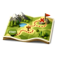 Green Trail Map 3D icon