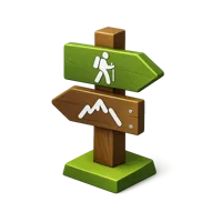 Trail Sign 3D icon