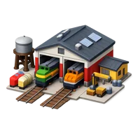 Brown Train Depot 3D icon