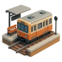 Train Platform 3D icon
