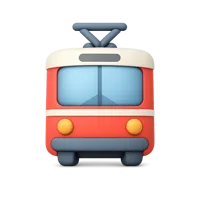 Tram 3D icon