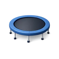 Blue Trampoline 3D icon