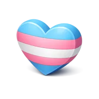 Transgender Heart 3D icon