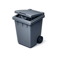 Blue Trash bin 3D icon