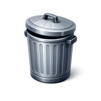 Blue Trash Can 3D icon