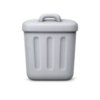 Trash Can 3D icon