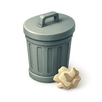 Trash bin 3D icon