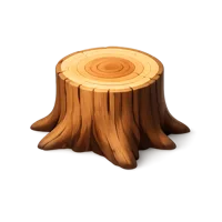 Brown Tree Stump 3D icon