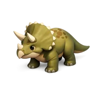 Yellow Triceratops 3D icon