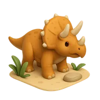 Triceratops 3D icon