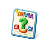 Blue Trivia Card 3D icon
