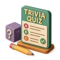 Trivia quiz 3D icon