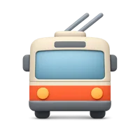 Trolleybus 3D icon