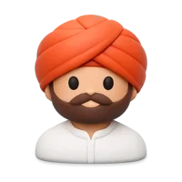 Turbaned Person 3D icon