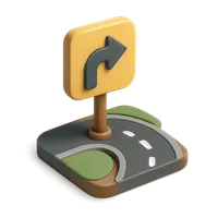 Turn 3D icon