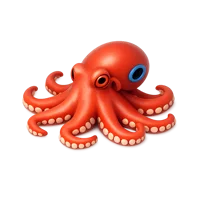 Two-Spot Octopus 3D icon