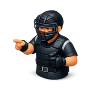 Blue Umpire 3D icon