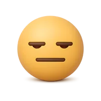 Unamused Face 3D icon