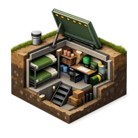 Brown Underground Bunker 3D icon