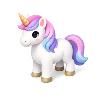 Purple Unicorn 3D icon