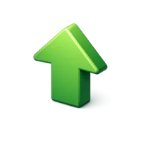 Green Up Arrow 3D icon