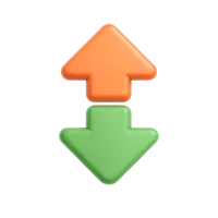 Up Down Arrows 3D icon